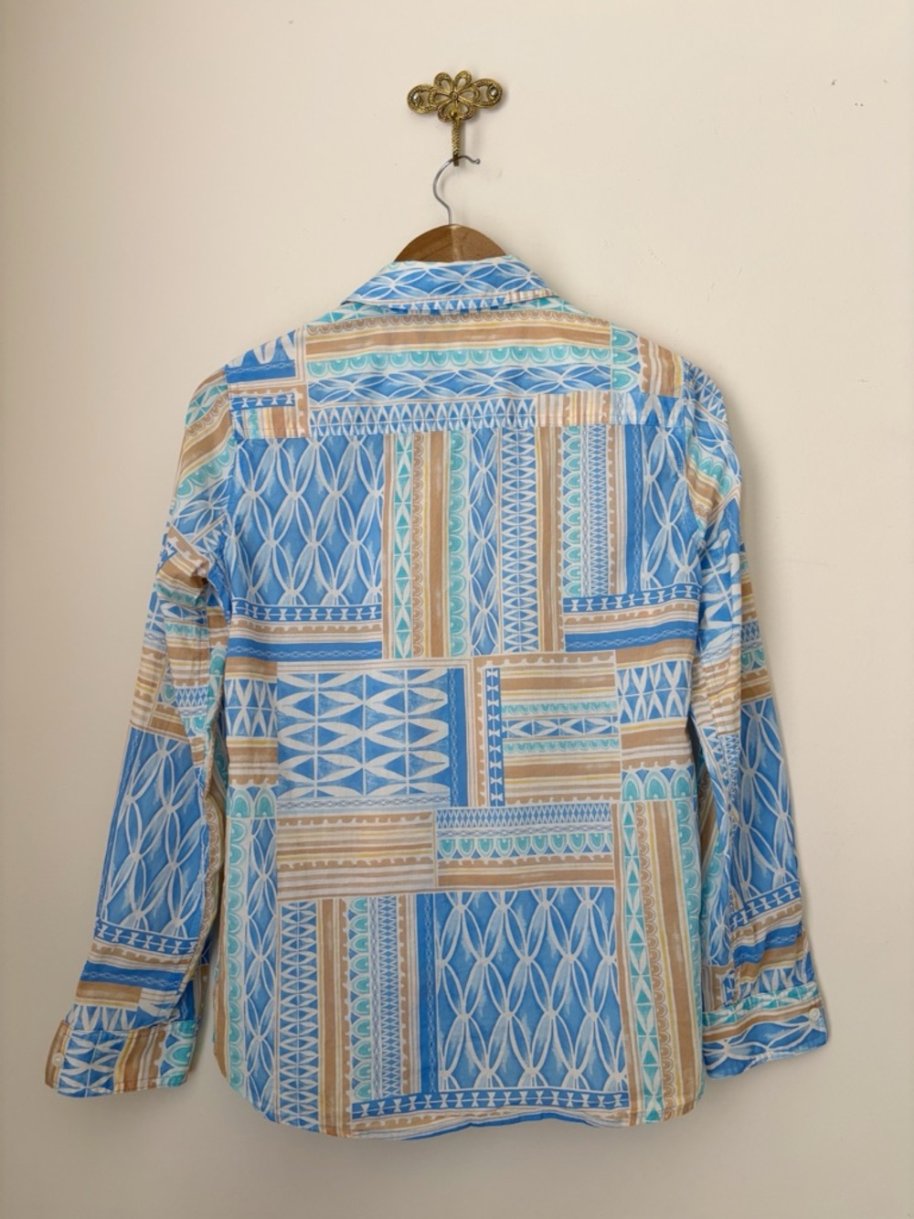 J. McLaughlin Geometric Tile Print Button Front L… - image 4